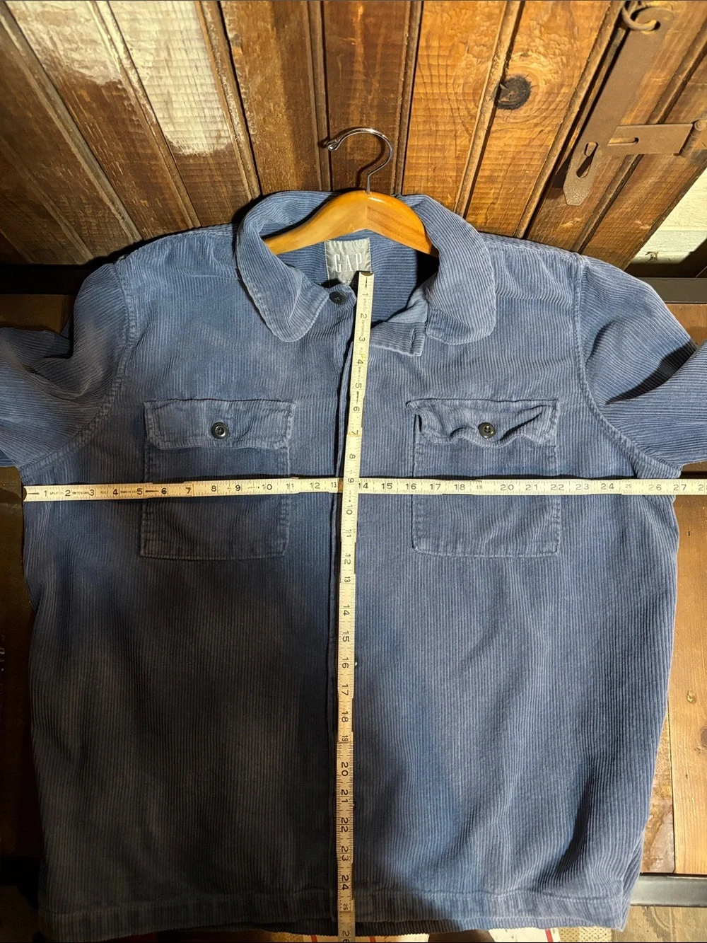 GAP Men's Slate Blue Corduroy Overshirt Jacket